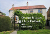 Detached 2 Bed Cottage & separate1 1 Acre village Paddock with water supply in Gayton le Marsh for sale in Alford